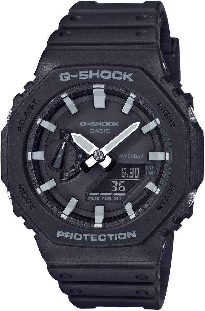 Montre G-SHOCK GA-2100-1ADR noire CasiOak quartz 200m etanche Kairos Time