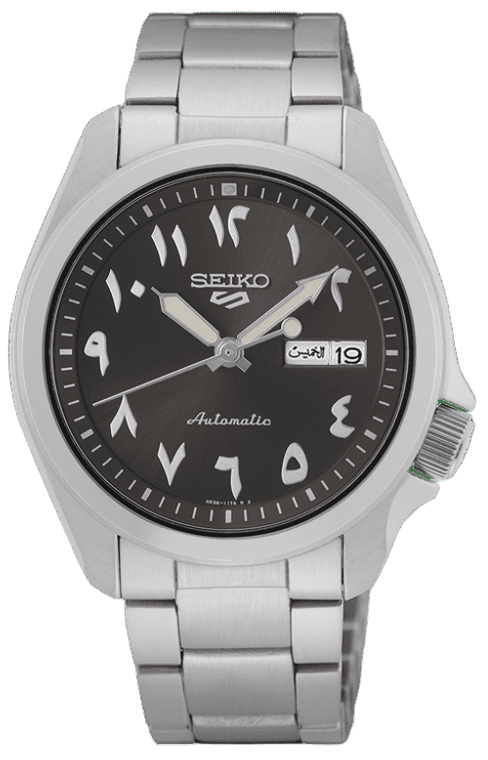SEIKO 5 ARABIC DIAL RHODIUM SRPH47K1