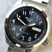 SEIKO 5 ARABIC DIAL RHODIUM SRPH47K1