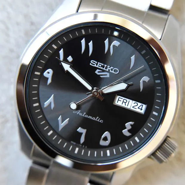 SEIKO 5 ARABIC DIAL RHODIUM SRPH47K1
