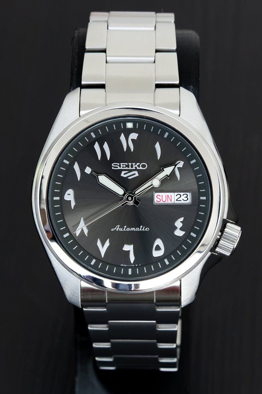 SEIKO 5 ARABIC DIAL RHODIUM SRPH47K1