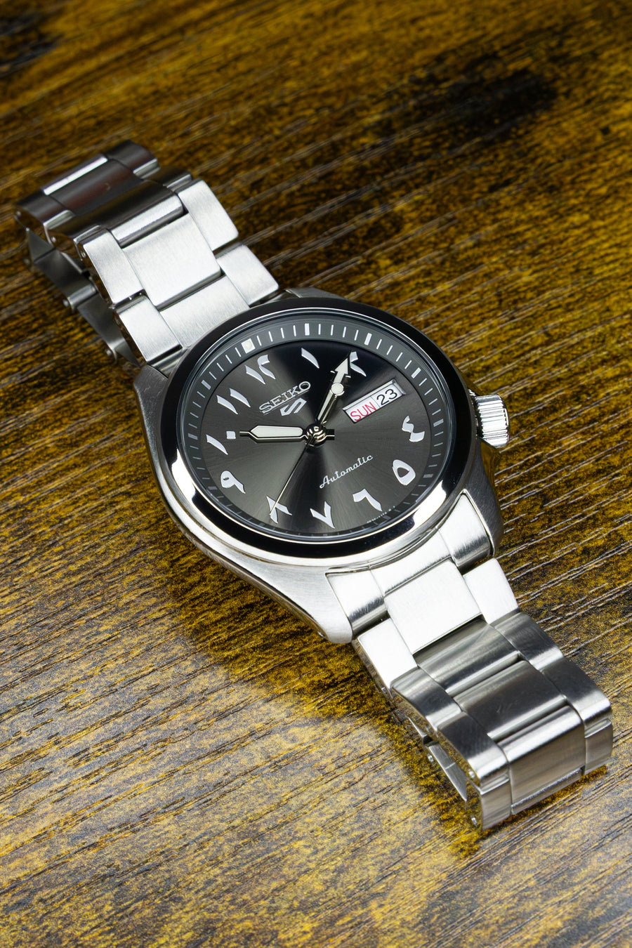 SEIKO 5 ARABIC DIAL RHODIUM SRPH47K1